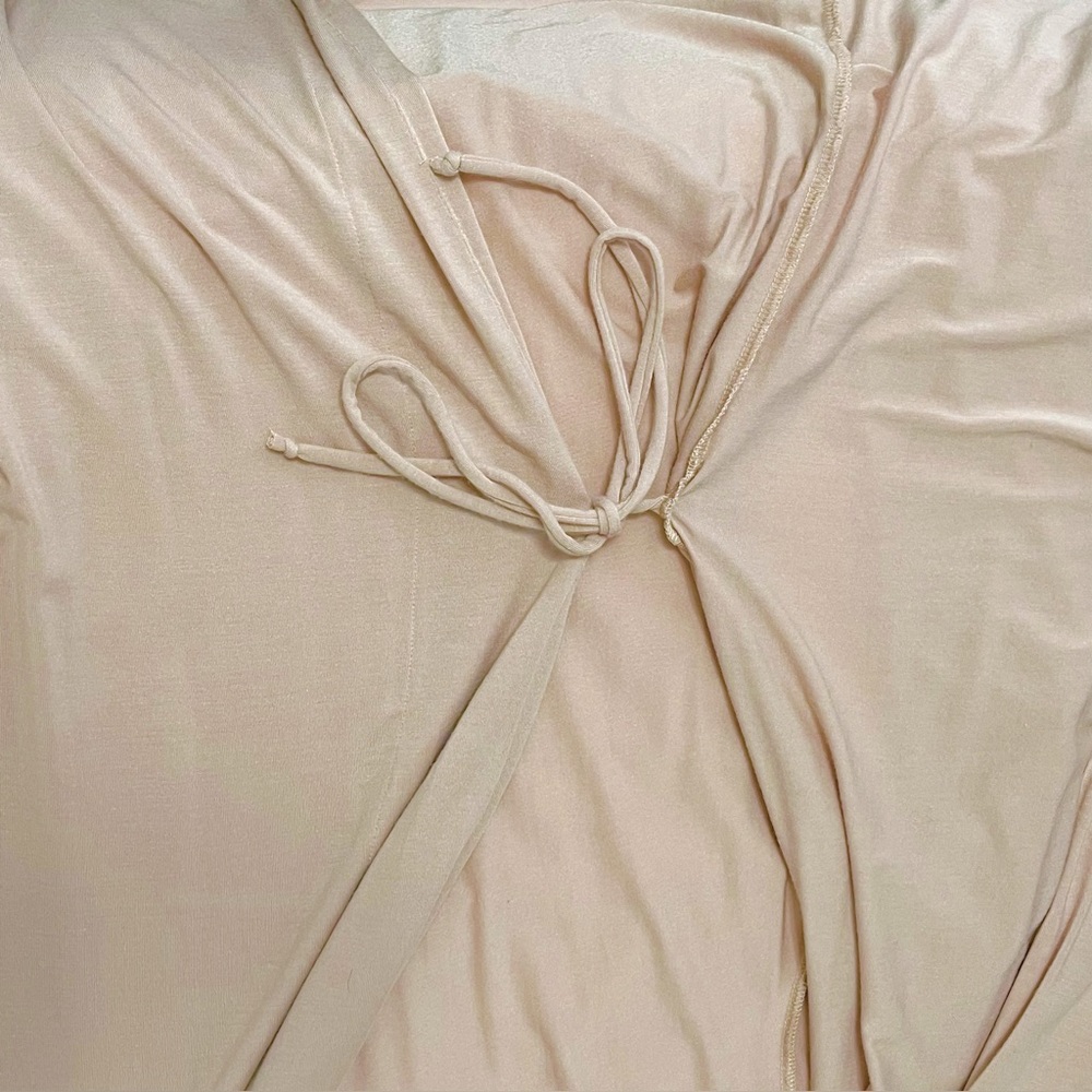 Eberjey Mariana Blush Pink Modal Robe M Lace Trim Lounge Bridal Romanticcore - Picture 4 of 7